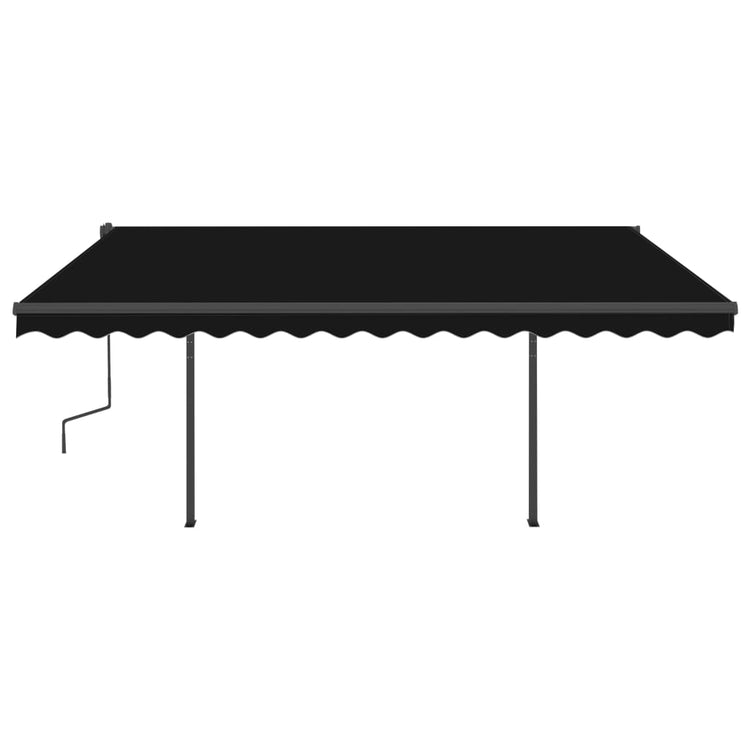 Vidaxl Luifel extensible manuellement avec LED 5x3,5 M anthracite -colored