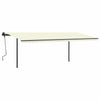Vidaxl luifel extensible manuellement avec des poteaux 6x3,5 m crème -colored