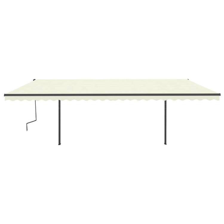 Vidaxl Luifel extensible manuellement avec LED 6x3,5 M crème -colored
