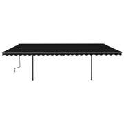 Vidaxl Luifel a automatiquement extensible avec des poteaux de 6x3,5 m couleur anthracite - afbeelding 3