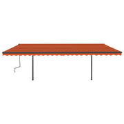 Vidaxl Luifel a automatiquement extensible avec des poteaux 6x3,5 m orange brun - afbeelding 3