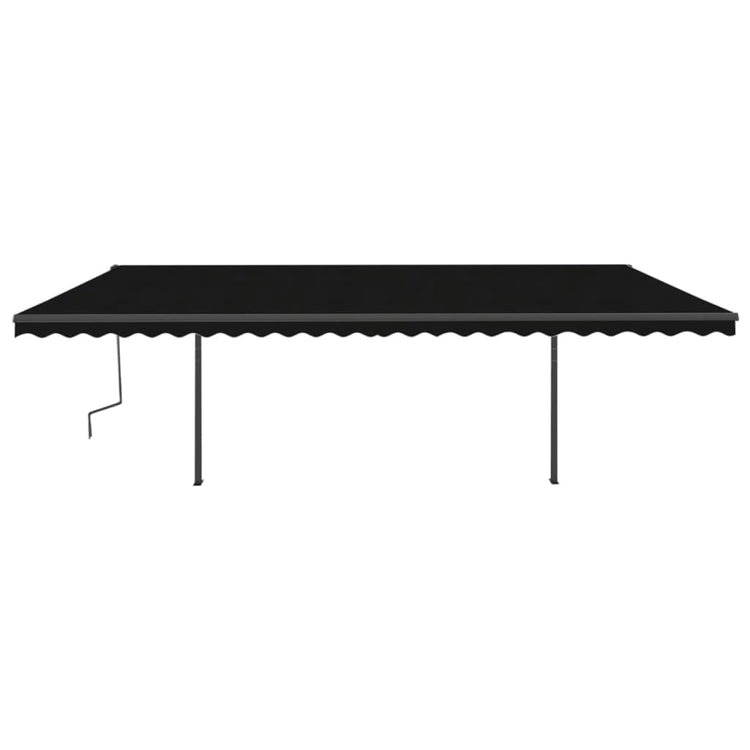 Vidaxl luifel automatique avec led et capteur de vent 6x3,5 m couleur anthracite