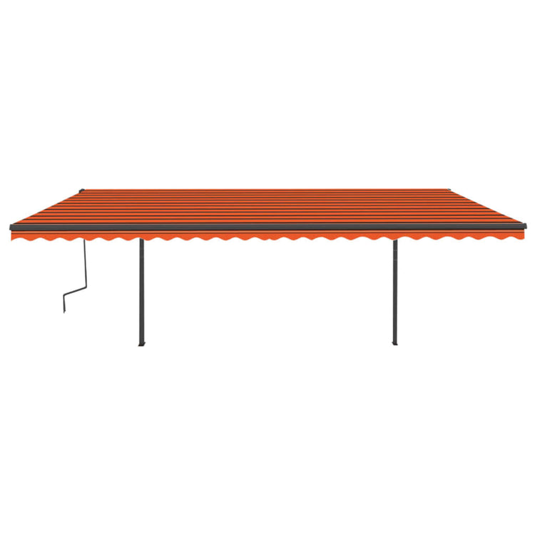 Vidaxl luifel automatique avec led et capteur de vent 6x3,5 m brun orange