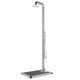 Douche extérieure vidaxl avec base gris 230 cm en acier inoxydable