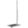 Douche extérieure vidaxl avec base grise de 225 cm en acier inoxydable
