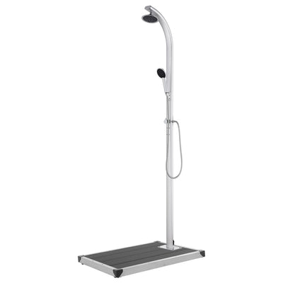 Vidaxl Douche extérieure avec base grise 220 cm en aluminium