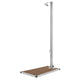 Douche extérieure vidaxl avec base brune 220 cm en acier inoxydable