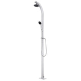 Vidaxl Douche extérieure avec base grise 220 cm en aluminium - afbeelding 3