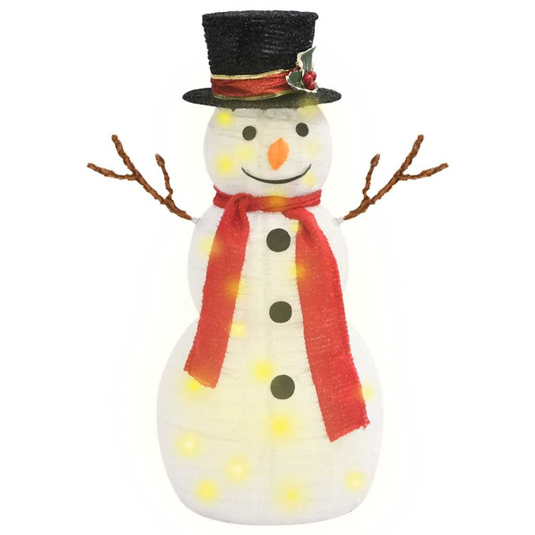 Vidaxx bonhomme de neige décoratif LED 60 cm tissu de luxe