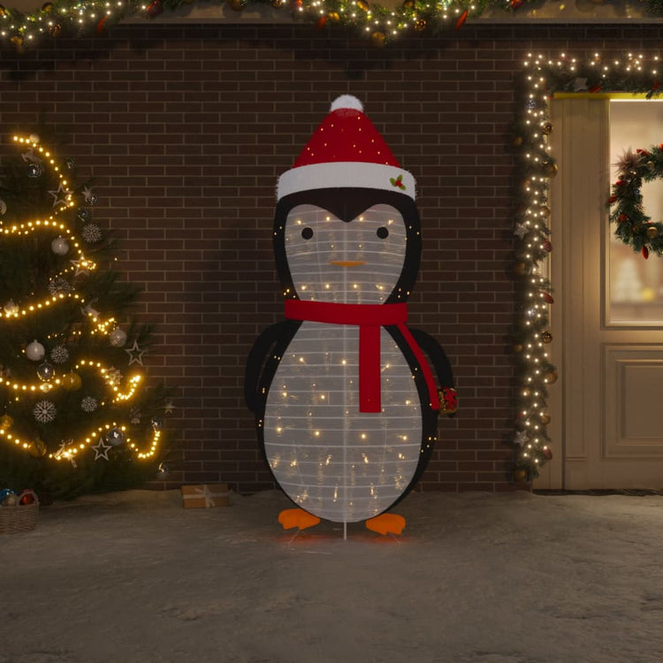 Vidaxl Christmas Penguin LED décoratif 180 cm tissu de luxe