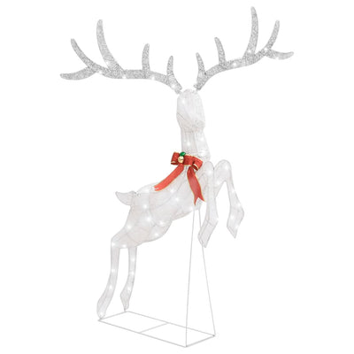 Décorations de Noël vidaxl volant le renne froid blanc 120 LEDS blanc
