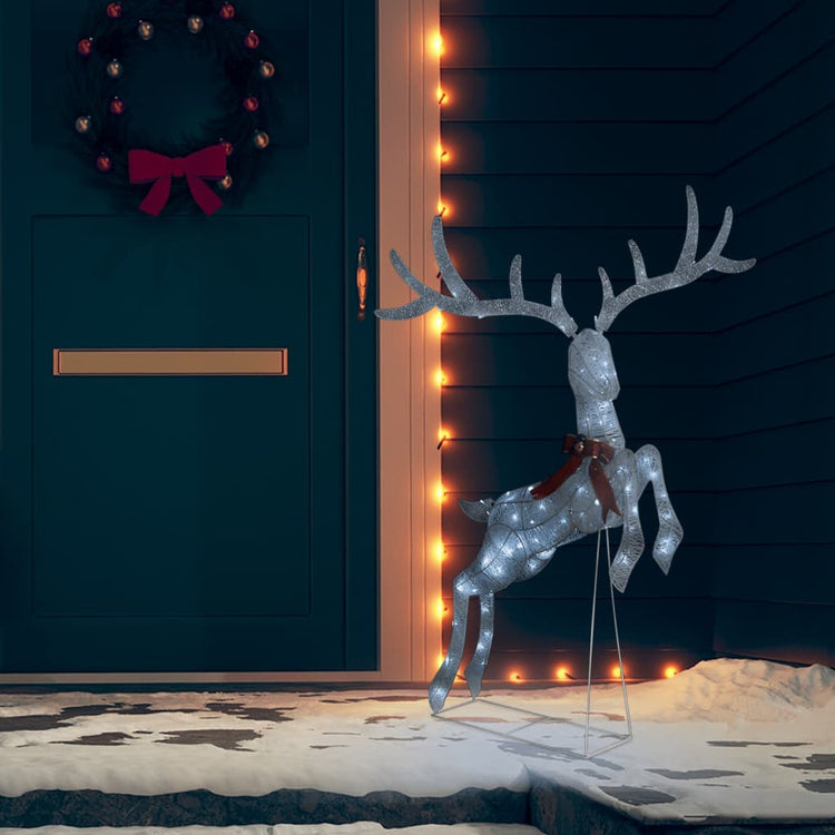 Décorations de Noël vidaxl volant le renne froid blanc 120 LEDS blanc