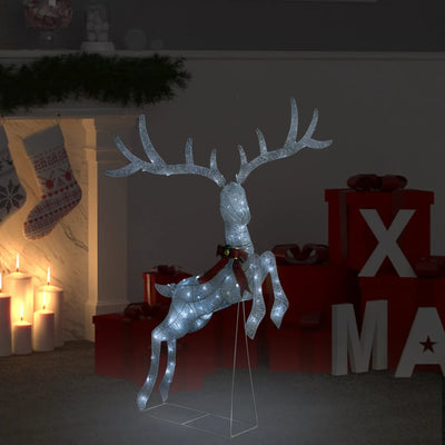 Décorations de Noël vidaxl volant le renne froid blanc 120 LEDS blanc