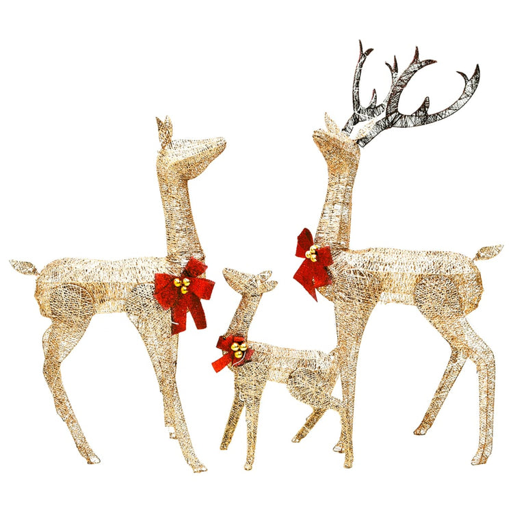 Vidaxl Christmas Decorations Family Famille 201 LEDS Gold Colored