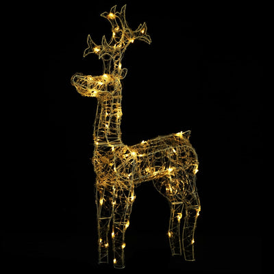 Vidaxl Christmas Decorations Reindeer 90 LEDS 60X16X100 CM acrylique