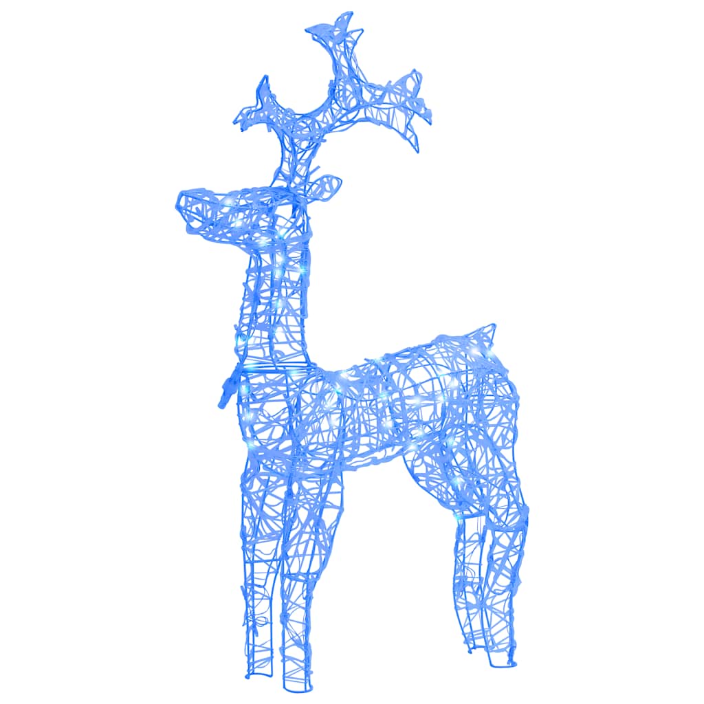 Vidaxl Christmas Decorations Reindeer 90 LEDS 60X16X100 CM acrylique