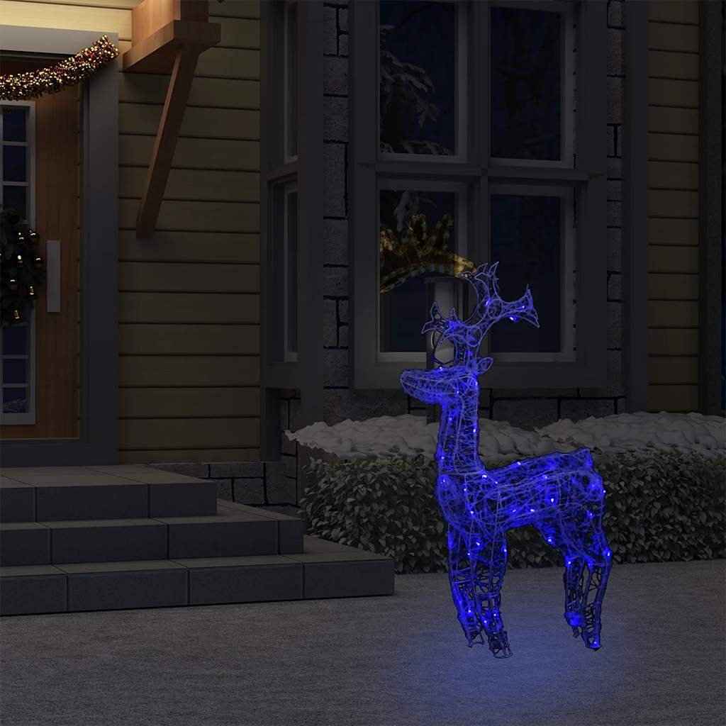 Vidaxl Christmas Decorations Reindeer 90 LEDS 60X16X100 CM acrylique