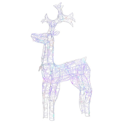 Vidaxl Christmas Decorations Reindeer 90 LEDS 60X16X100 CM acrylique