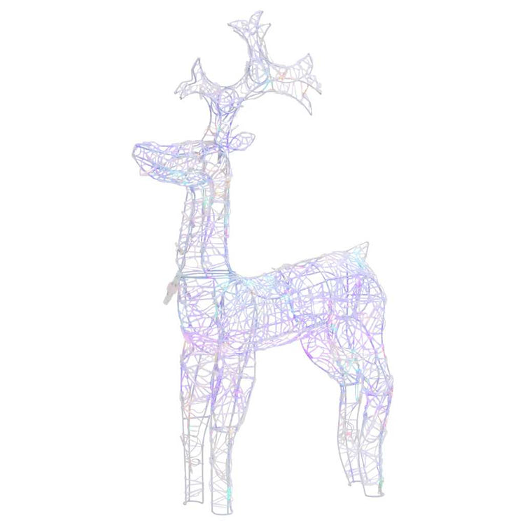 Vidaxl Christmas Decorations Reindeer 90 LEDS 60X16X100 CM acrylique