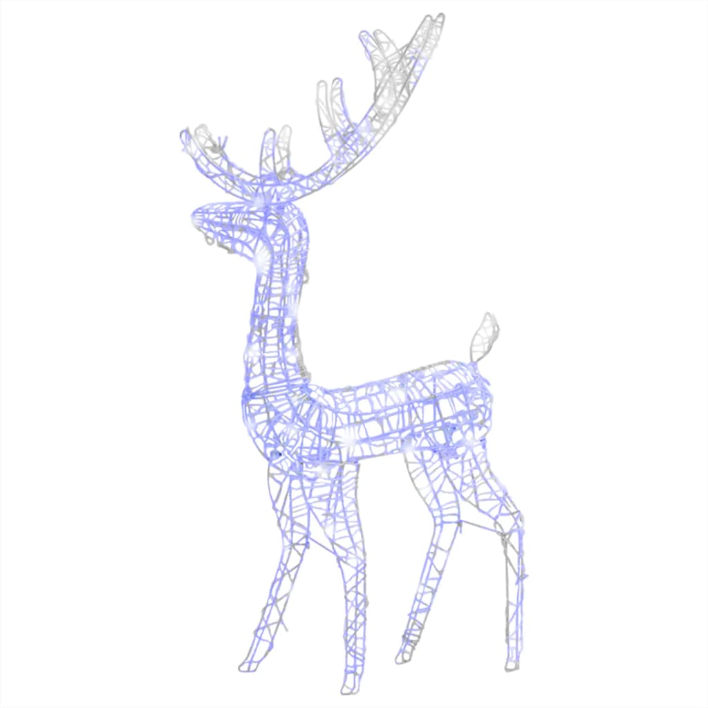 Vidaxl Christmas Decorations Reindeer 140 LEDS 120 cm Bleu acrylique