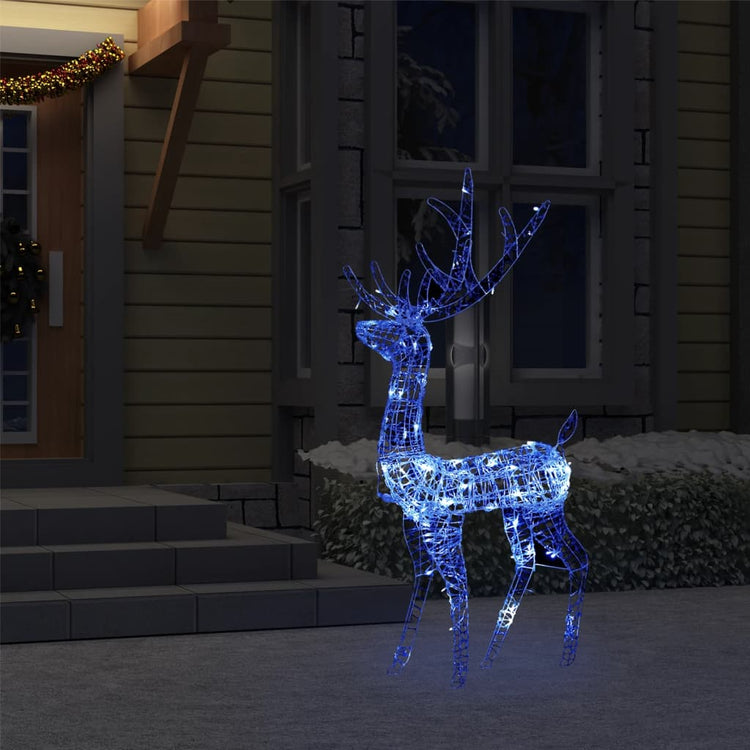 Vidaxl Christmas Decorations Reindeer 140 LEDS 120 cm Bleu acrylique
