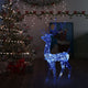 Vidaxl Christmas Decorations Reindeer 140 LEDS 120 cm Bleu acrylique