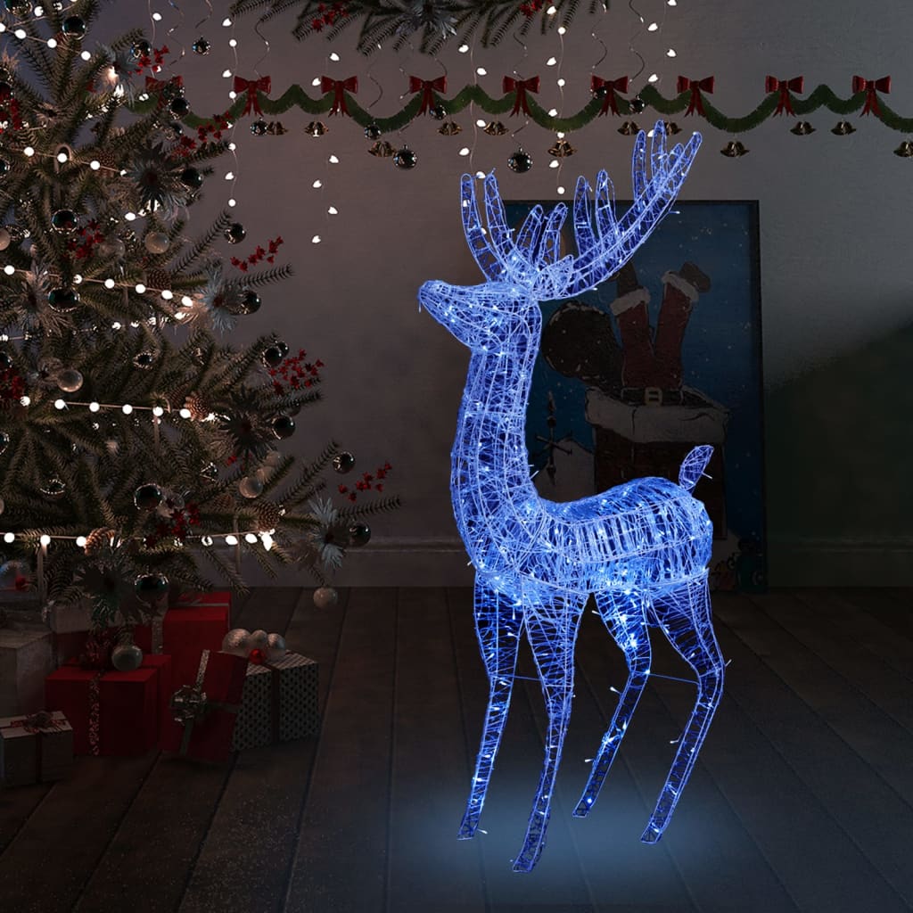Vidaxl Christmas Decoration Rendeer 250 LEDS BLUE 180 cm acrylique
