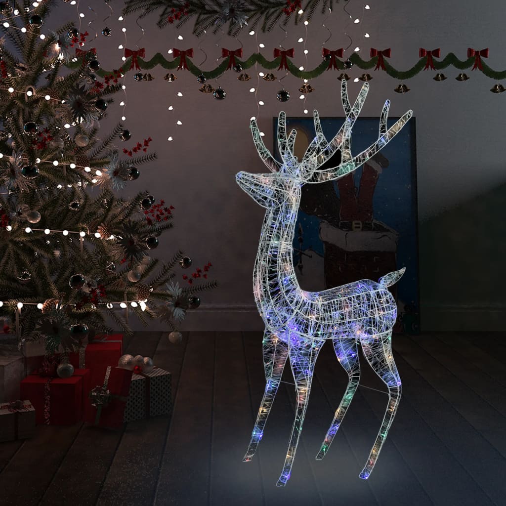 Vidaxl Christmas Decoration Rendeer 250 LEDS Multicolore 180 cm acrylique