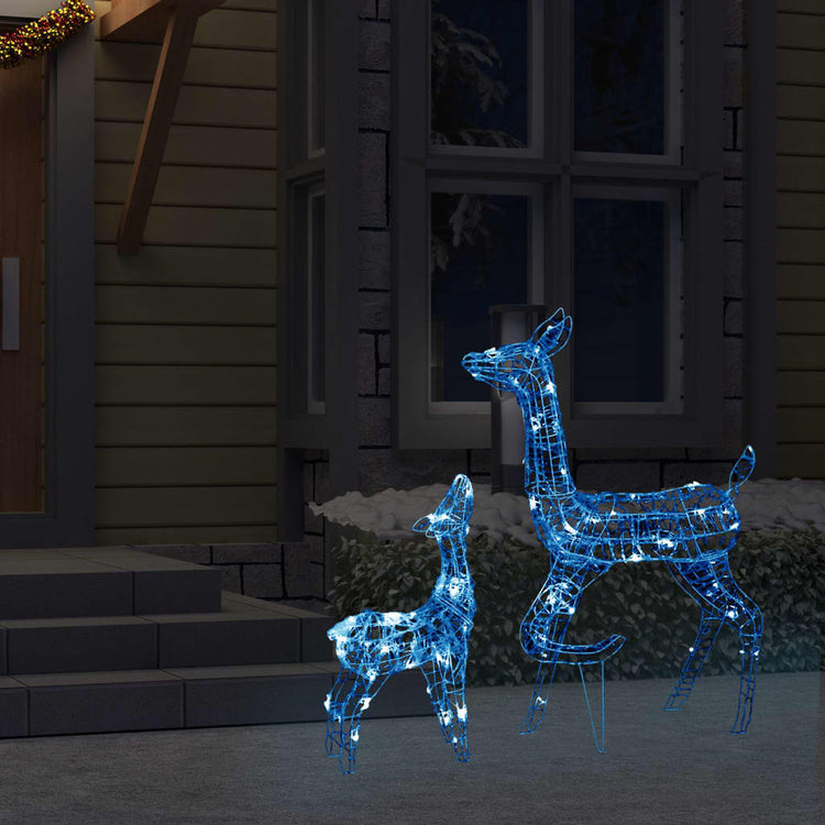 Vidaxl Christmas Decorations Rendeer Family 160 LEDS Blue Acrylique