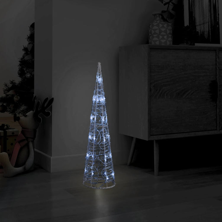Vidaxl Cone léger LED décoratif blanc froid blanc 60 cm acrylique