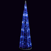 Vidaxl Cone léger LED décoratif bleu 60 cm acrylique - afbeelding 2