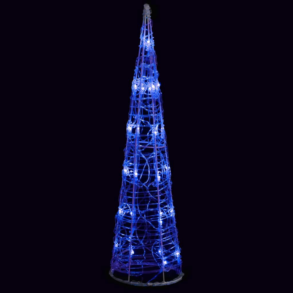 Vidaxl Cone léger LED décoratif bleu 60 cm acrylique
