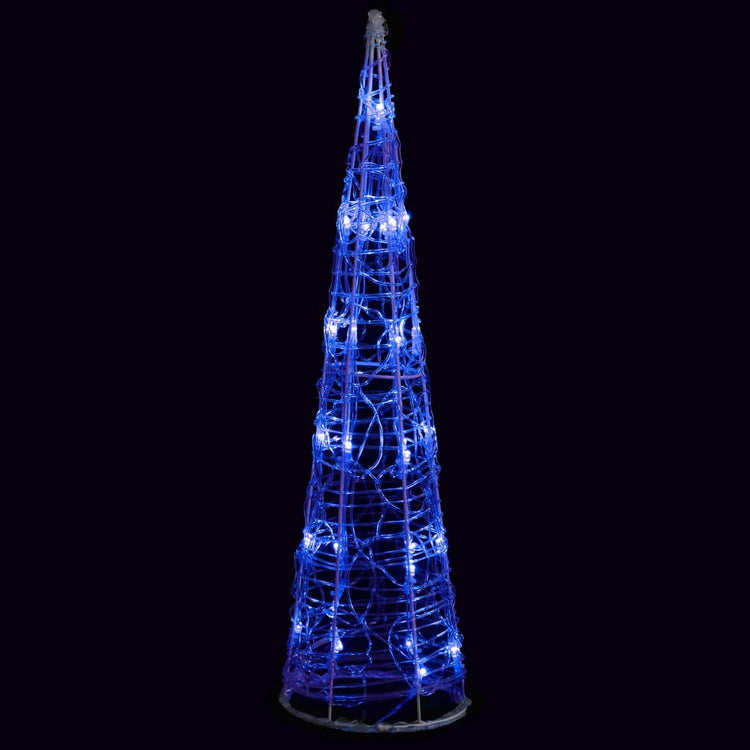 Vidaxl Cone léger LED décoratif bleu 60 cm acrylique