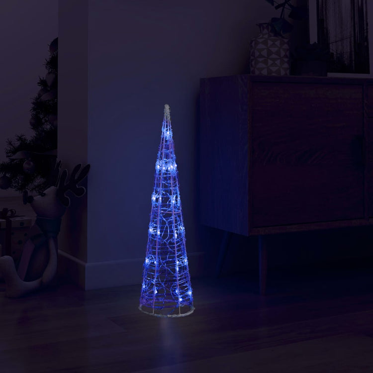 Vidaxl Cone léger LED décoratif bleu 60 cm acrylique