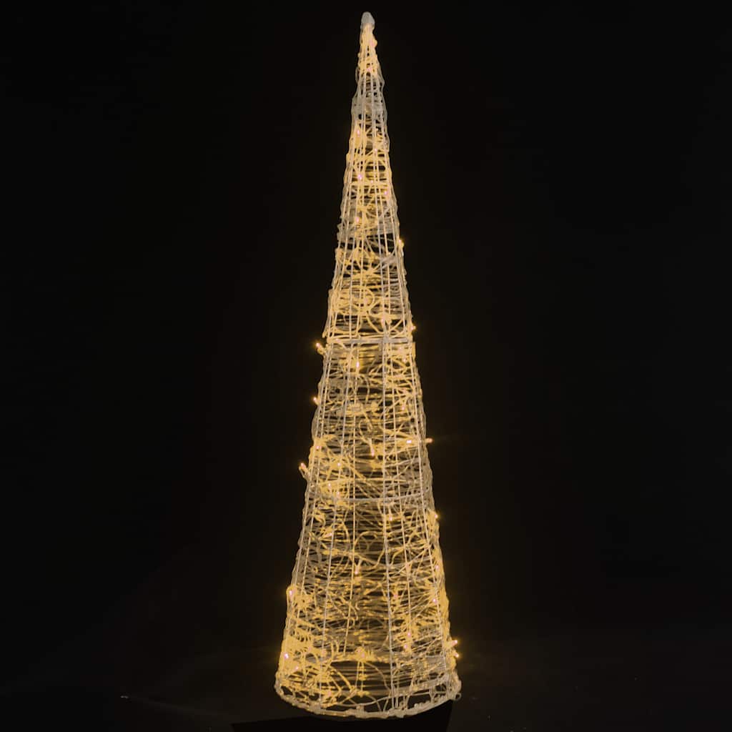 Vidaxl Cone léger LED décoratif blanc chaud blanc 90 cm acrylique