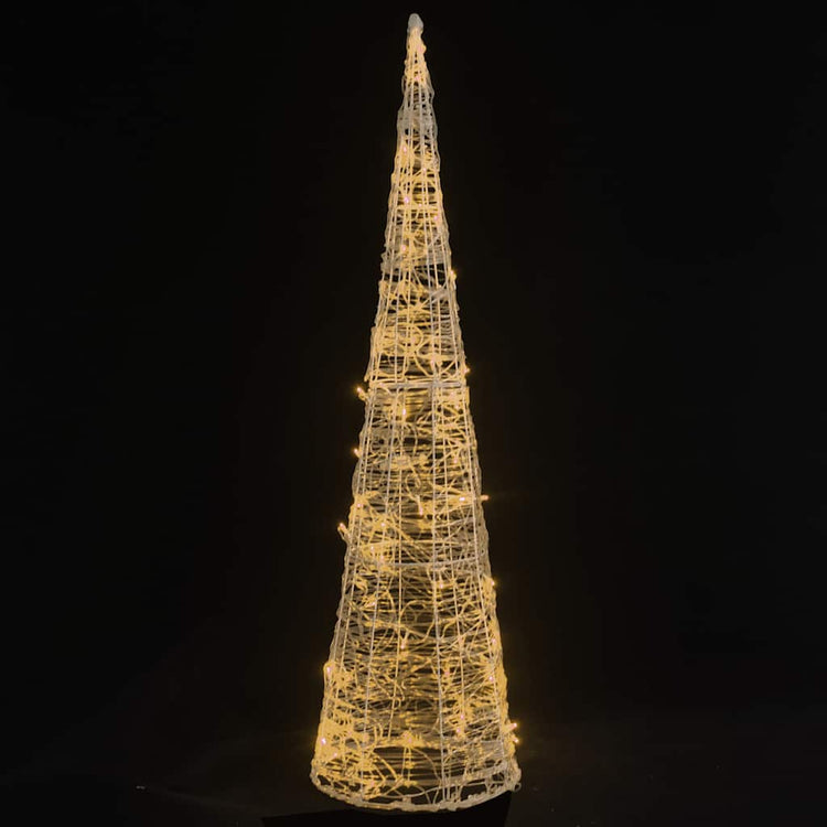 Vidaxl Cone léger LED décoratif blanc chaud blanc 90 cm acrylique