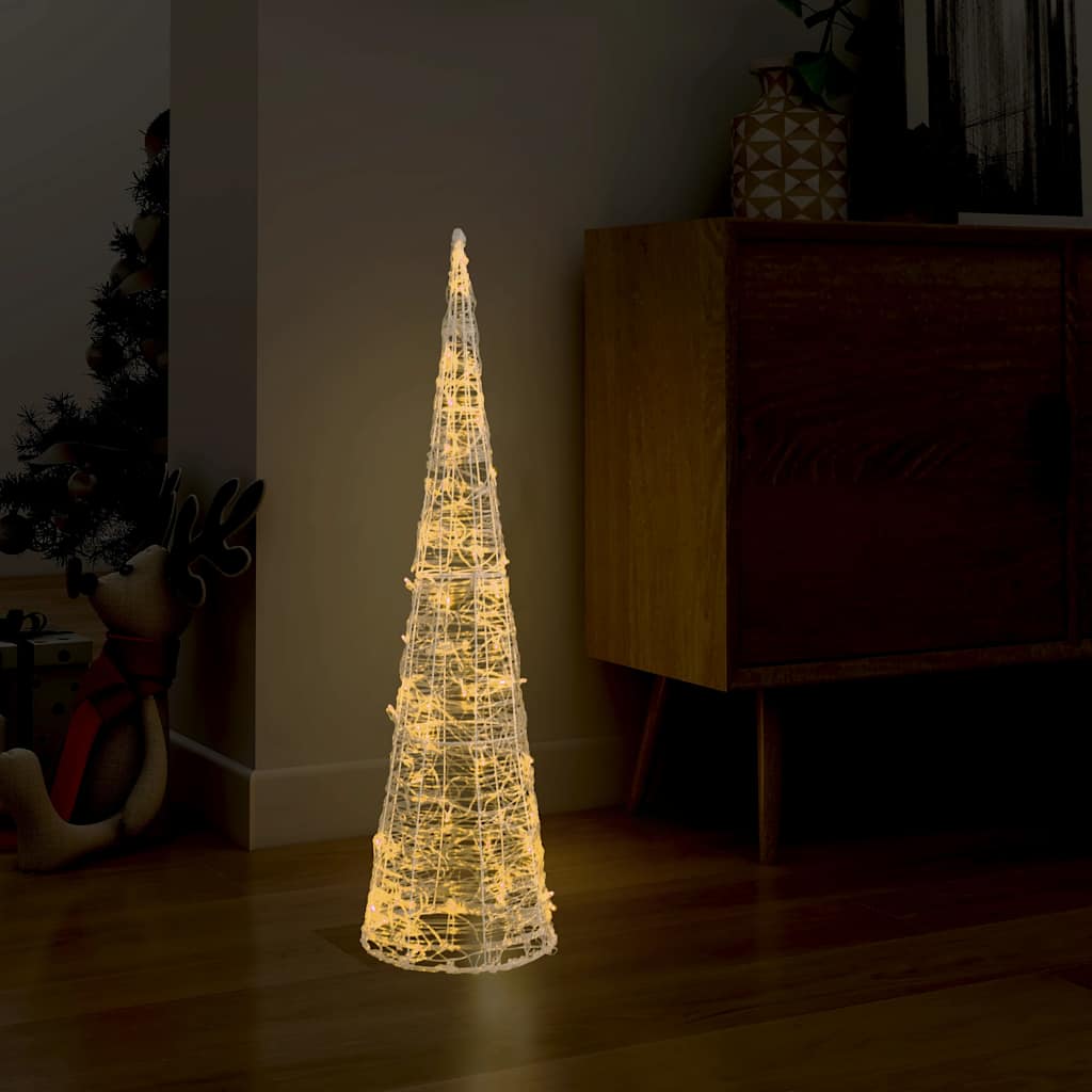Vidaxl Cone léger LED décoratif blanc chaud blanc 90 cm acrylique