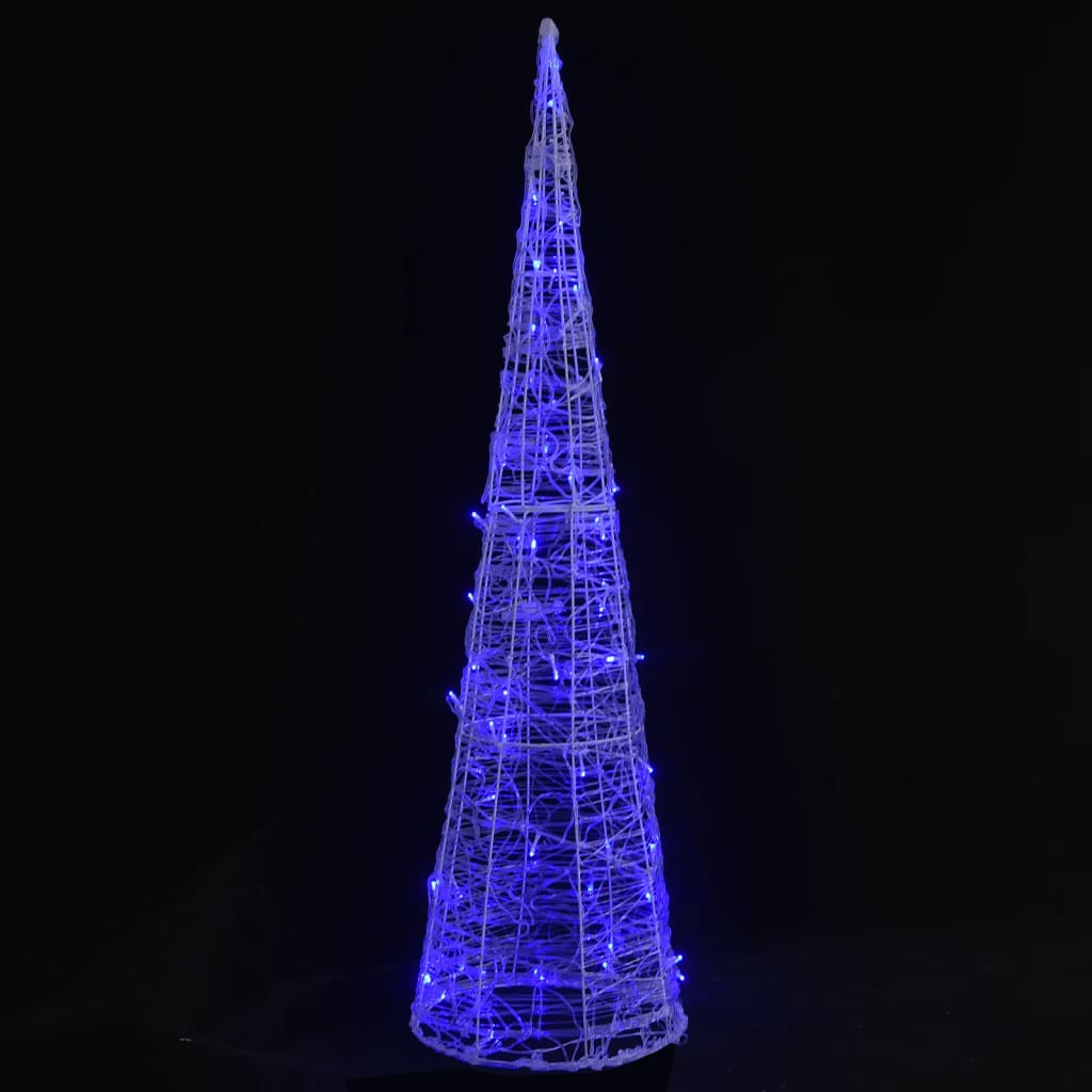 Vidaxl Cône léger LED Bleu Bleu 90 cm acrylique