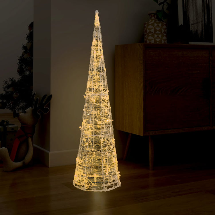 Vidaxl Cone léger LED décoratif blanc chaud blanc 120 cm acrylique