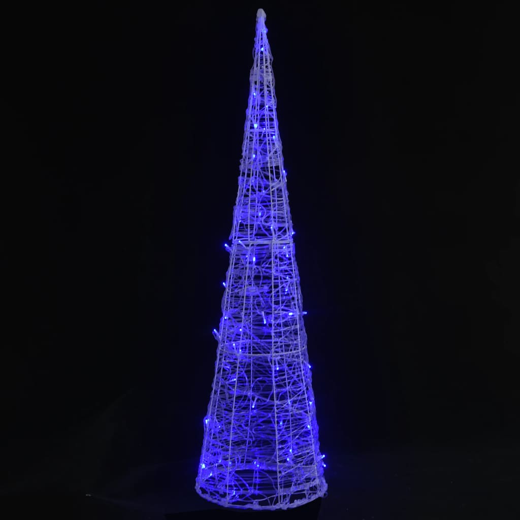 Vidaxl Cône léger LED Bleu 120 cm acrylique