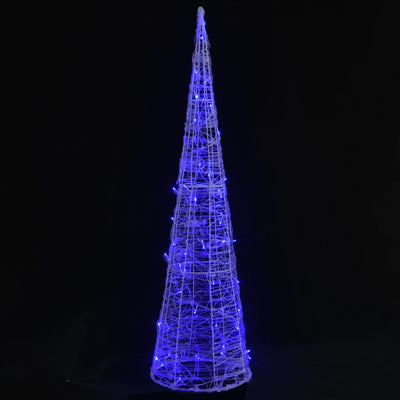 Vidaxl Cône léger LED Bleu 120 cm acrylique