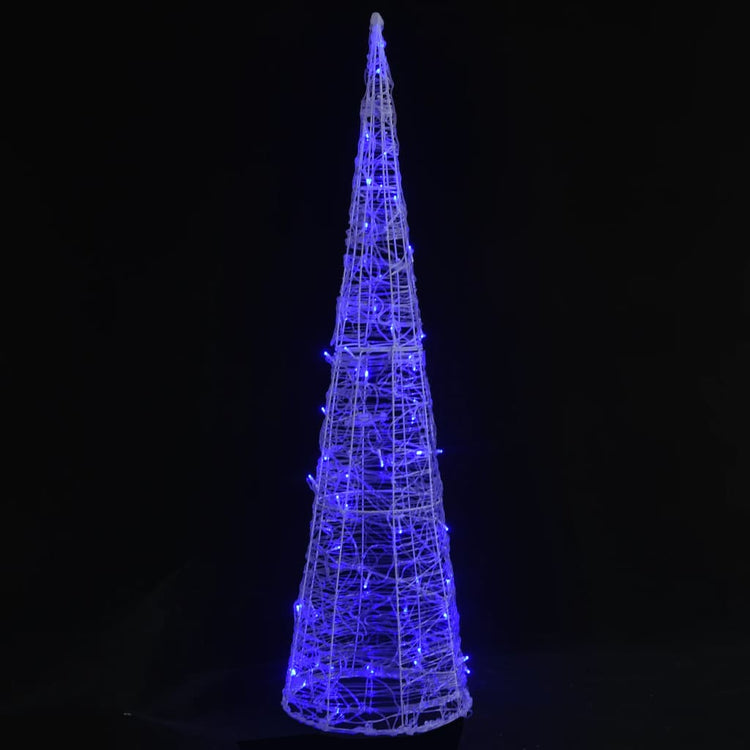 Vidaxl Cône léger LED Bleu 120 cm acrylique