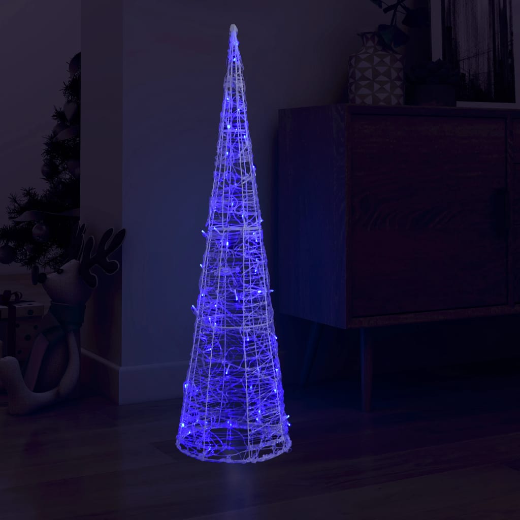 Vidaxl Cône léger LED Bleu 120 cm acrylique