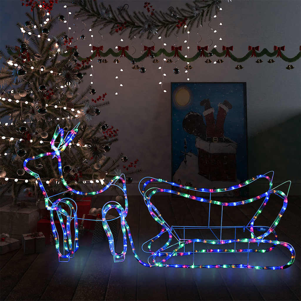 Vidaxl Christmas Decoration Reindeer and Slee 252 LEDS