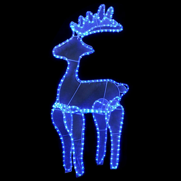 Vidaxl Christmas Decorations Reindeer avec Mesh 306 LEDS 60X24X89 CM