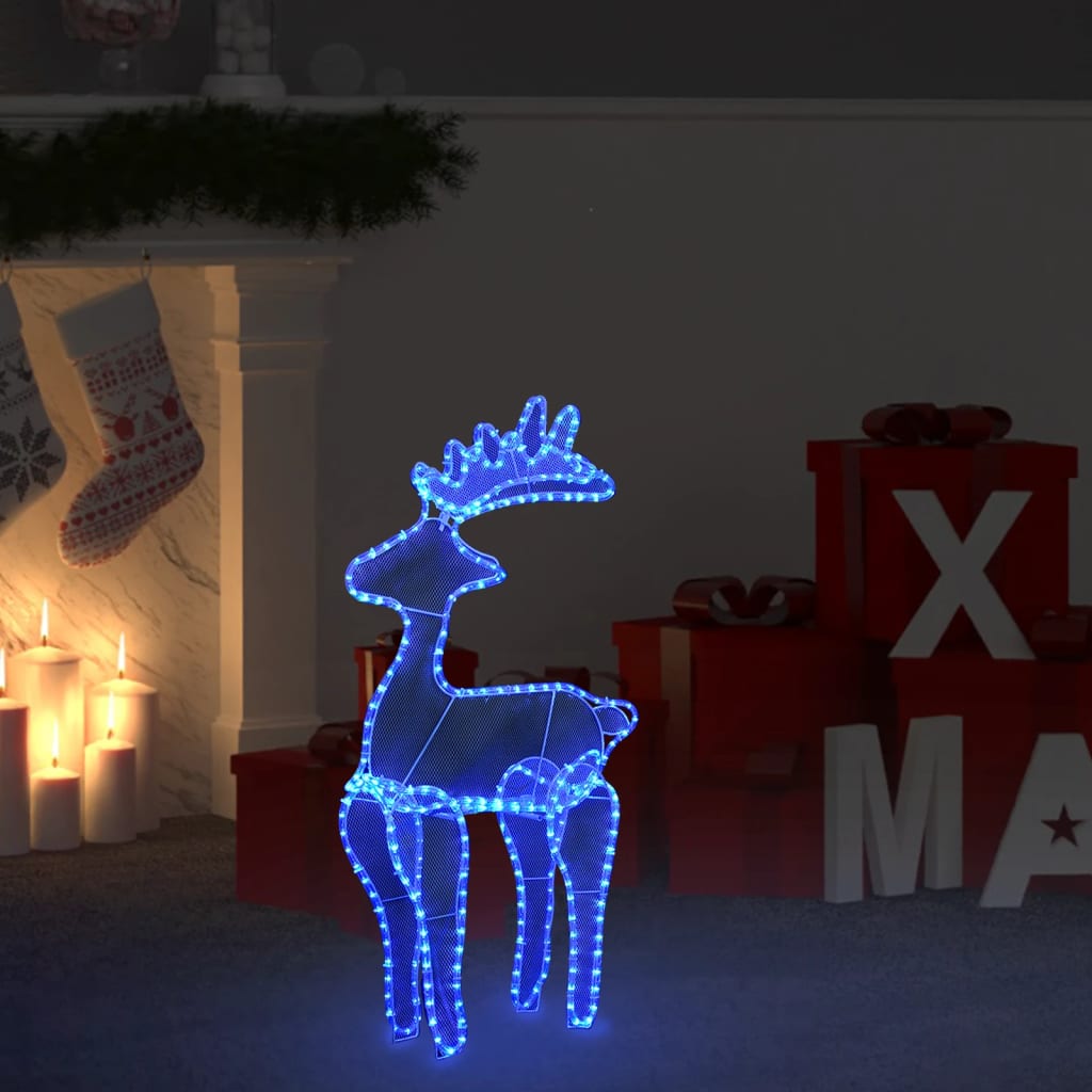 Vidaxl Christmas Decorations Reindeer avec Mesh 306 LEDS 60X24X89 CM