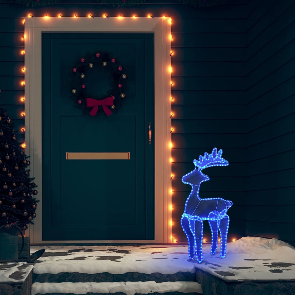 Vidaxl Christmas Decorations Reindeer avec Mesh 306 LEDS 60X24X89 CM