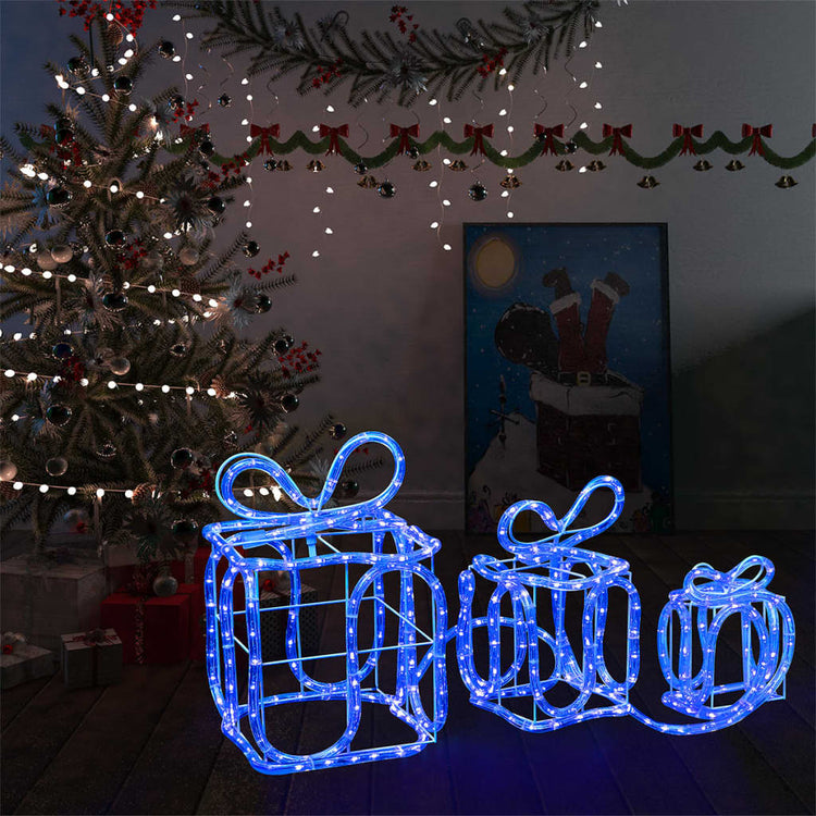 Boîtes-cadeaux d'éclairage de Noël Vidaxl 180 LED à l'intérieur et à l'extérieur