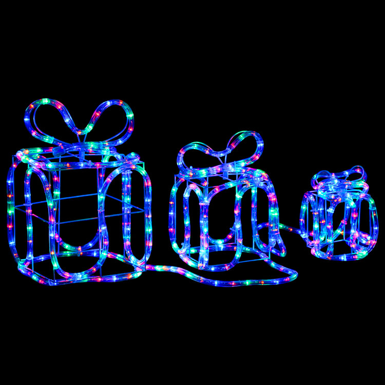 Boîtes-cadeaux d'éclairage de Noël Vidaxl 180 LED à l'intérieur et à l'extérieur