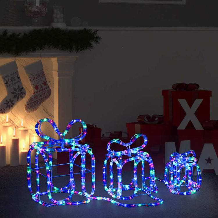 Boîtes-cadeaux d'éclairage de Noël Vidaxl 180 LED à l'intérieur et à l'extérieur